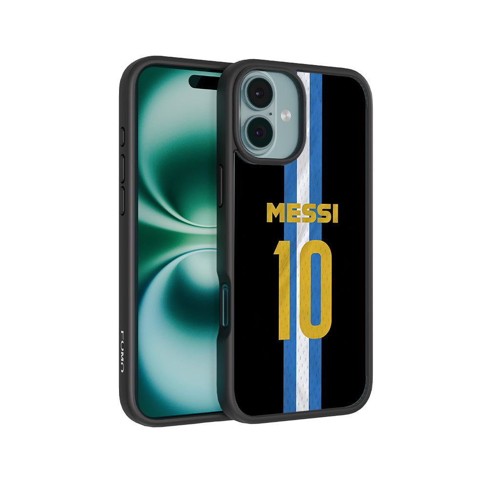 Messi Argentina Jersey 3D Skin with Shockguard Armour Magsafe Case for Apple iPhone 16 Plus