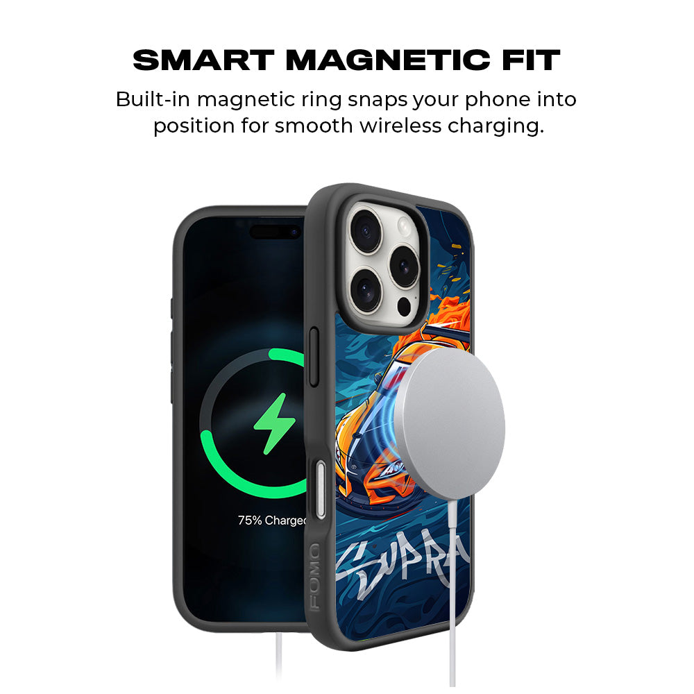 Blazing Supra 3D Skin with Shockguard Armour Magsafe Case for Apple iPhone 16 Pro Max