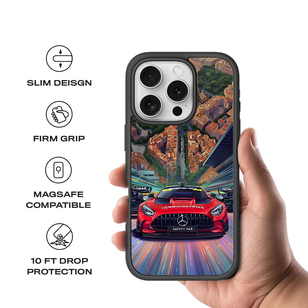 2023 Spanish Grand Prix 3D Skin with Shockguard Armour Magsafe Case for Apple iPhone 16 Pro Max