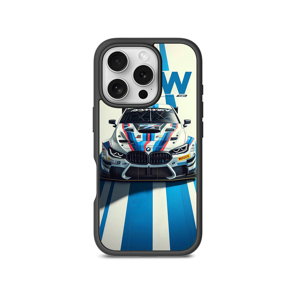 BMW GT Racing 3D Skin with Shockguard Armour Magsafe Case for Apple iPhone 16 Pro Max