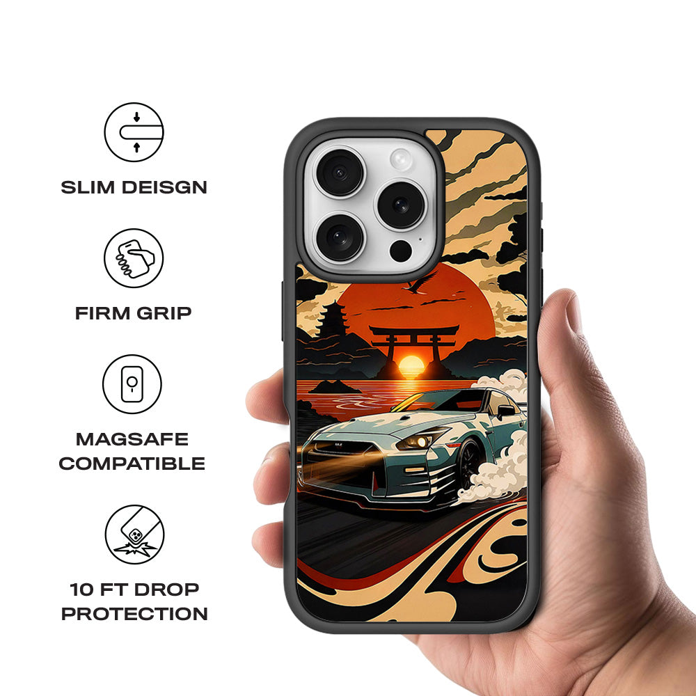 JDM Nissan GTR 3D Skin with Shockguard Armour Magsafe Case for Apple iPhone 16 Pro Max
