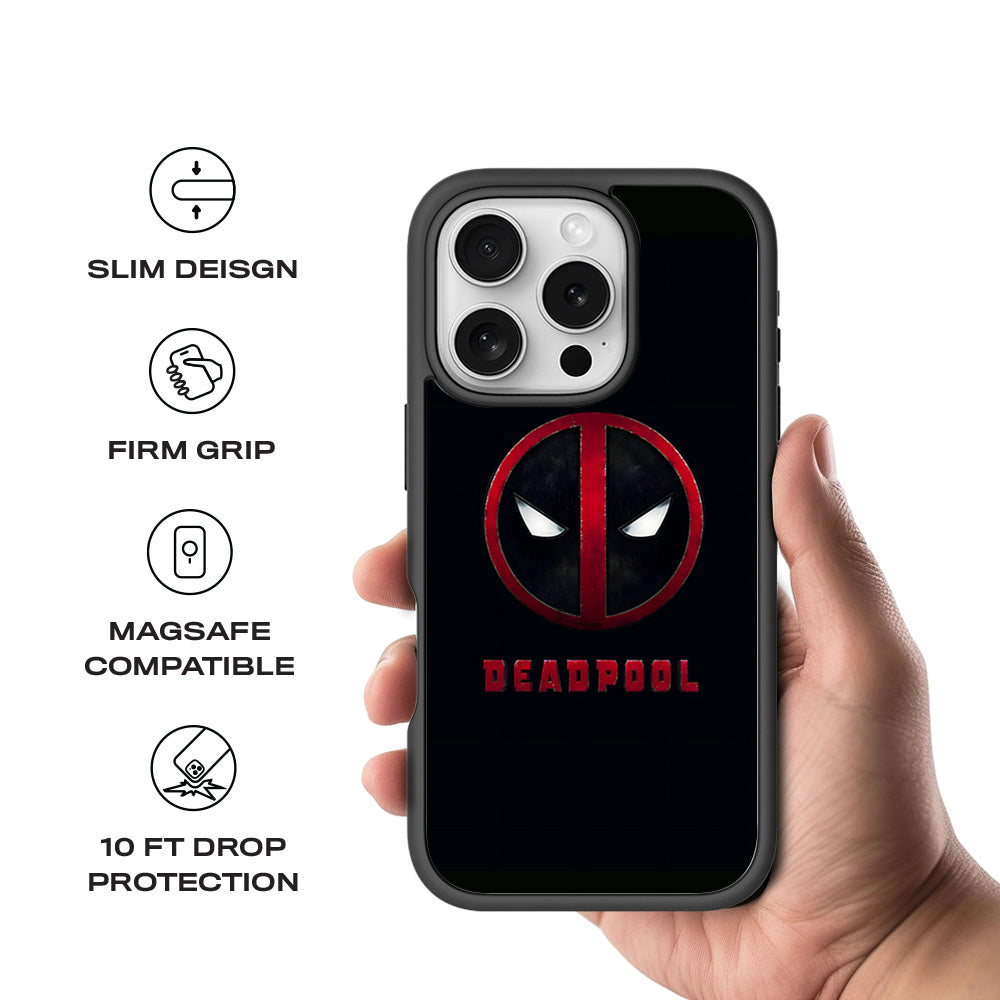 Deadpool Comic 3D Skin with Shockguard Armour Magsafe Case for Apple iPhone 16 Pro Max