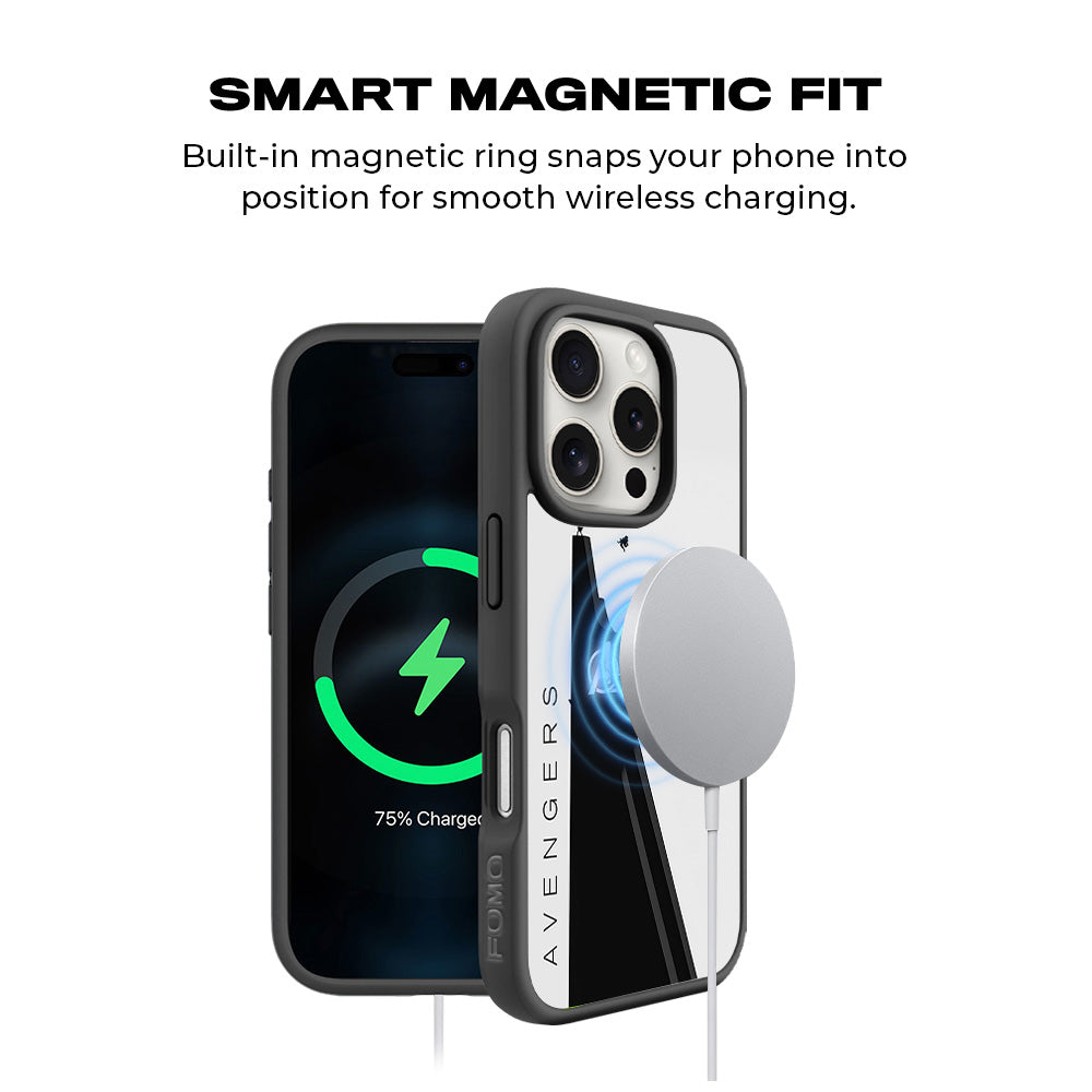 Avengers In Action 3D Skin with Shockguard Armour Magsafe Case for Apple iPhone 16 Pro