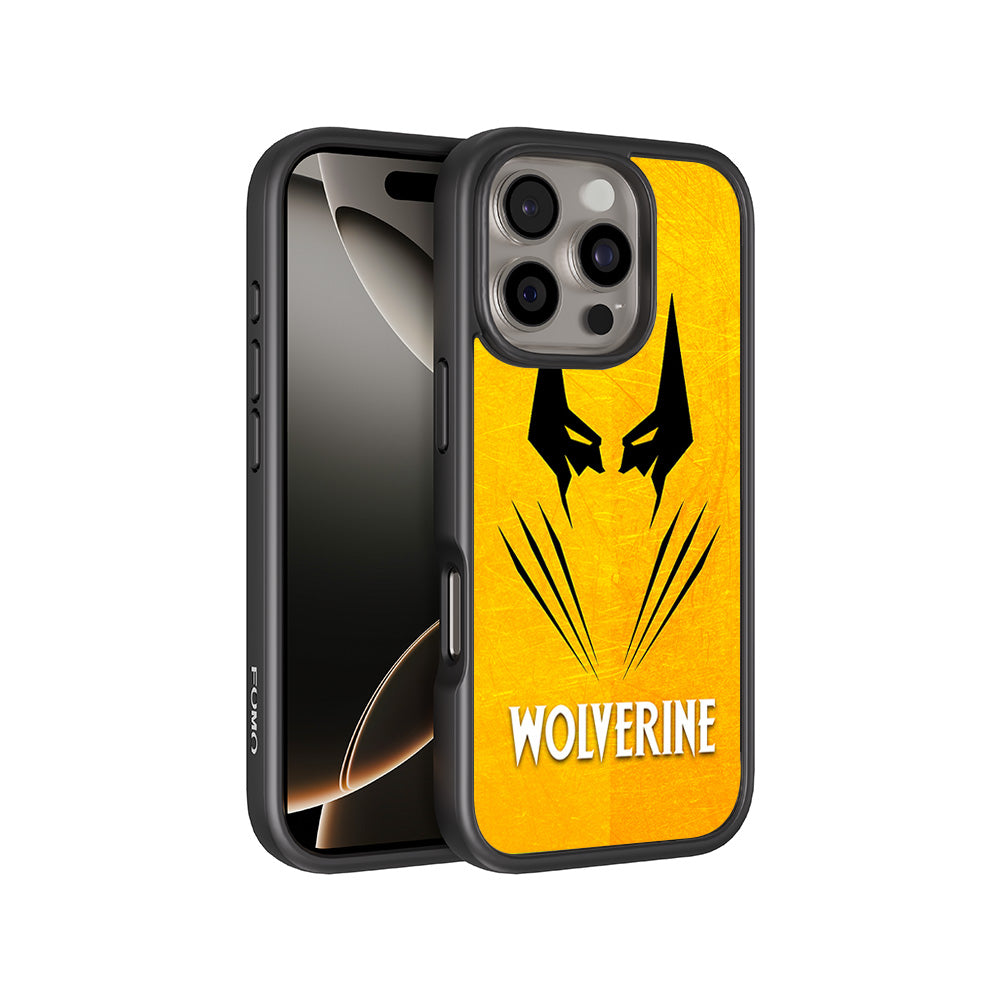 Wolverine with Yellow Background 3D Skin with Shockguard Armour Magsafe Case for Apple iPhone 16 Pro Max