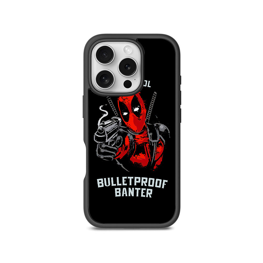 Deadpool - Bulletand 15 Plusof Banter Comics 3D Skin with Shockguard Armour Magsafe Case for Apple iPhone 16 Pro