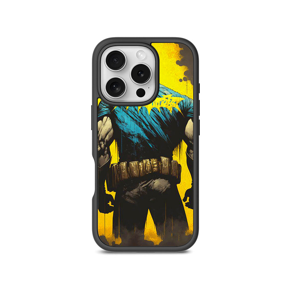Batman Painted in Shadows Comics 3D Skin with Shockguard Armour Magsafe Case for Apple iPhone 16 Pro Max