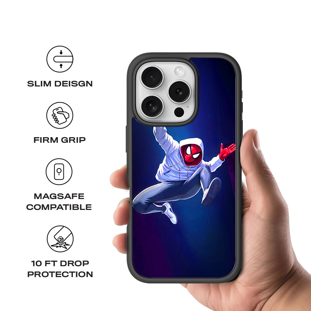 Web Hero Skyline Comics 3D Skin with Shockguard Armour Magsafe Case for Apple iPhone 16 Pro