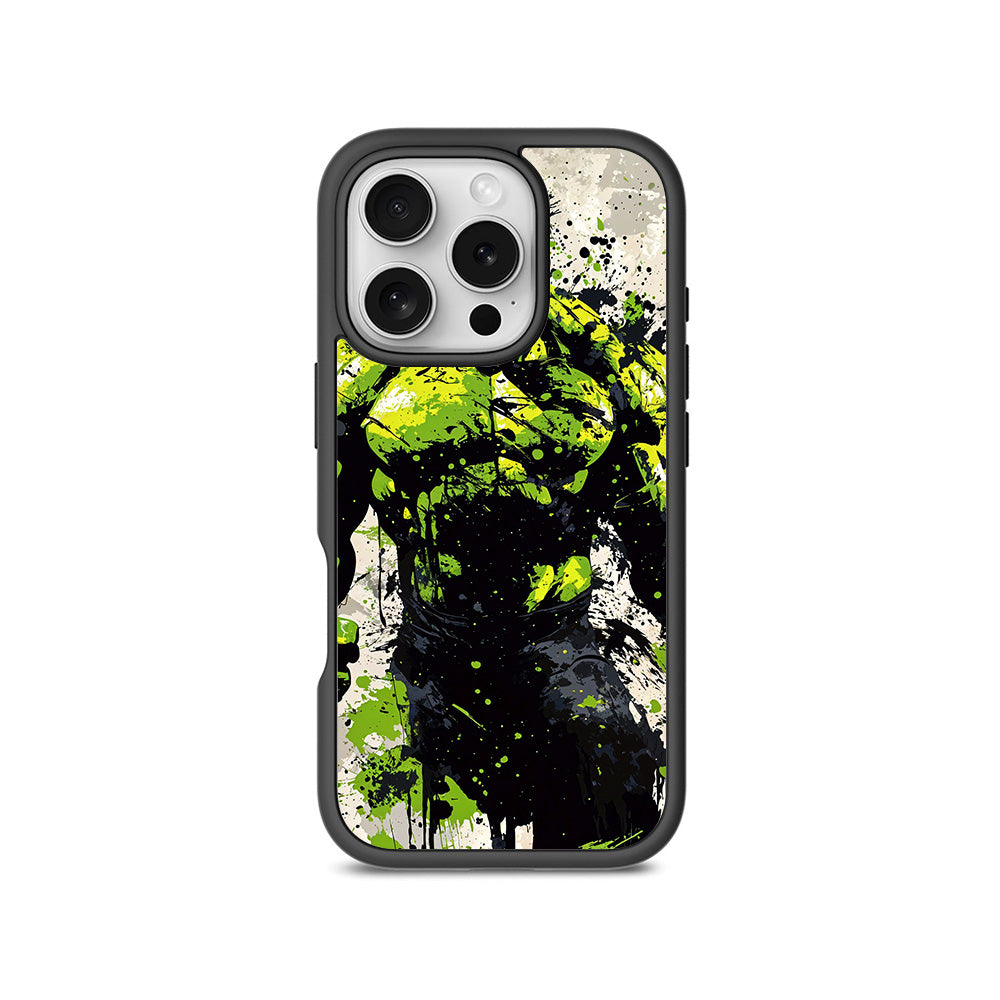 Savage Hulk Splash Comics 3D Skin with Shockguard Armour Magsafe Case for Apple iPhone 16 Pro Max