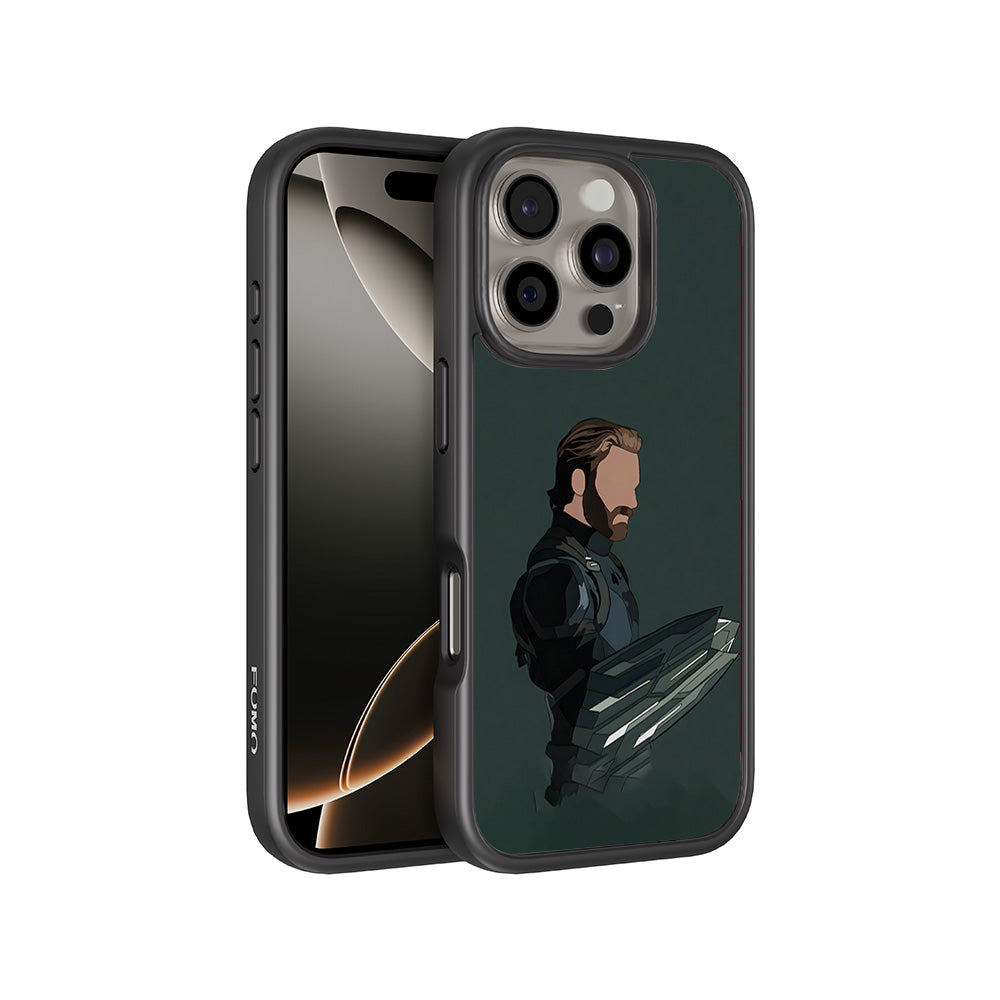Cap's Shield 3D Skin with Shockguard Armour Magsafe Case for Apple iPhone 16 Pro