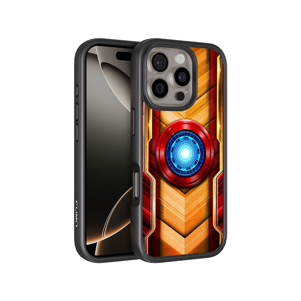 Iron Man Armor 3D Skin with Shockguard Armour Magsafe Case for Apple iPhone 16 Pro