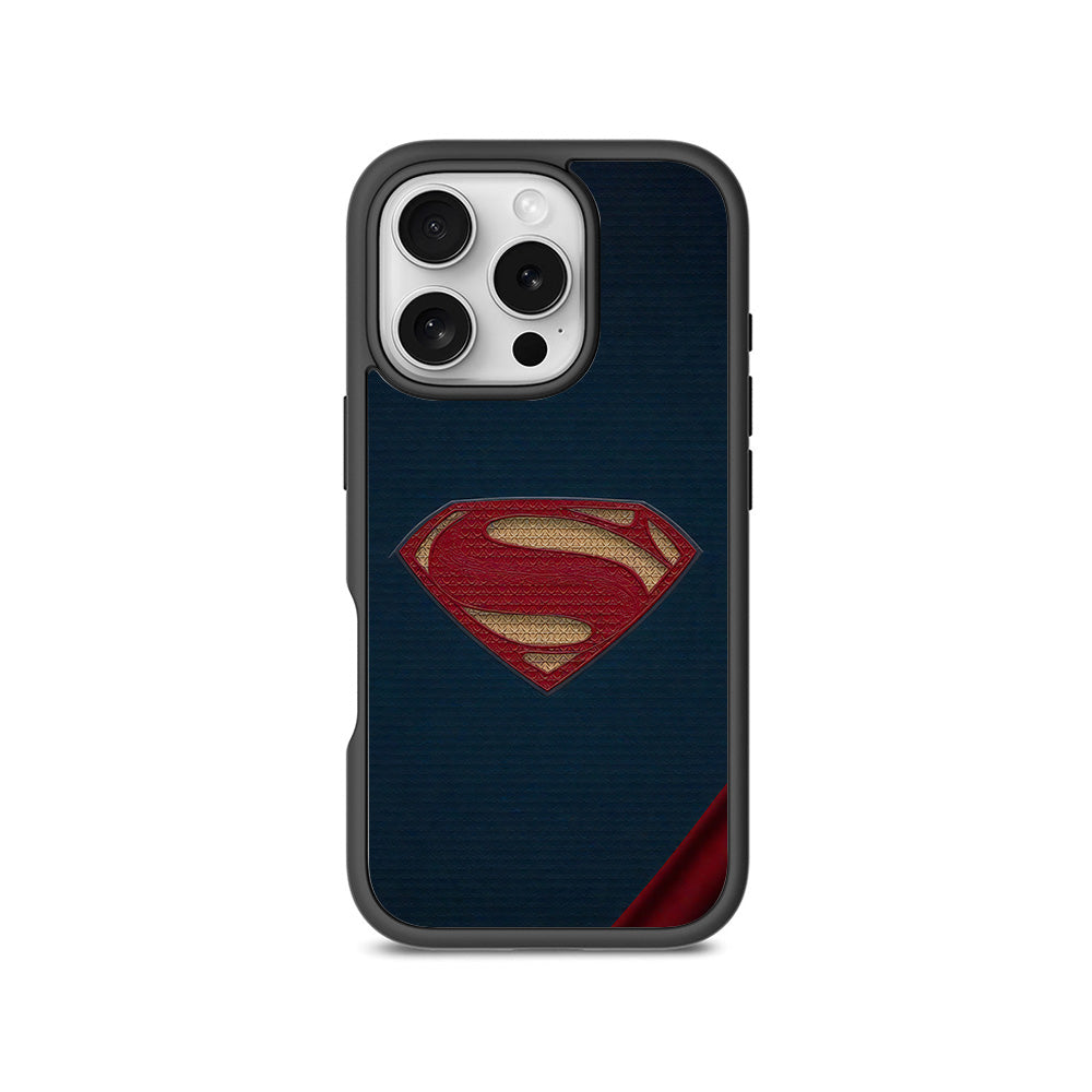 Superman Emblem 3D Skin with Shockguard Armour Magsafe Case for Apple iPhone 16 Pro