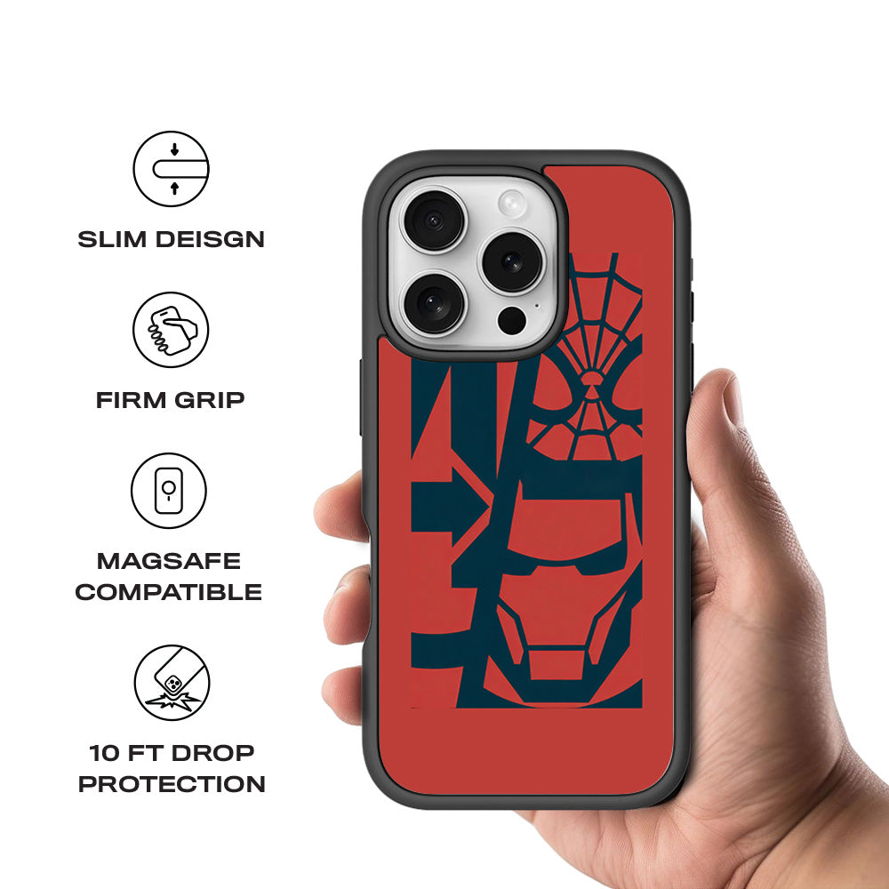 Marvel Trio 3D Skin with Shockguard Armour Magsafe Case for Apple iPhone 16 Pro