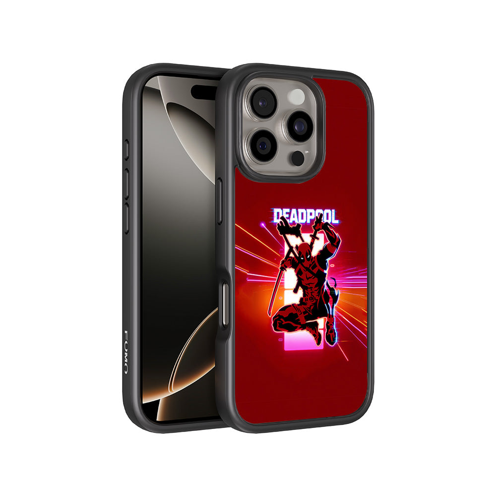 Deadpool Neon Outlaw 3D Skin with Shockguard Armour Magsafe Case for Apple iPhone 16 Pro