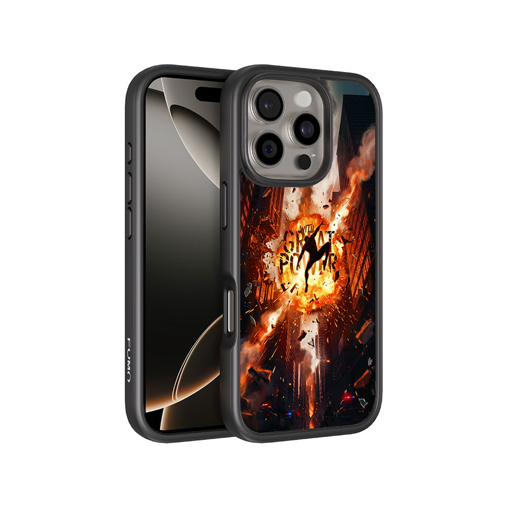 Spider-Man With Great Power 3D Skin with Shockguard Armour Magsafe Case for Apple iPhone 16 Pro