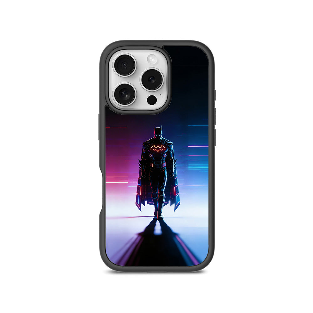 Superhero Neon Streaks 3D Skin with Shockguard Armour Magsafe Case for Apple iPhone 16 Pro Max