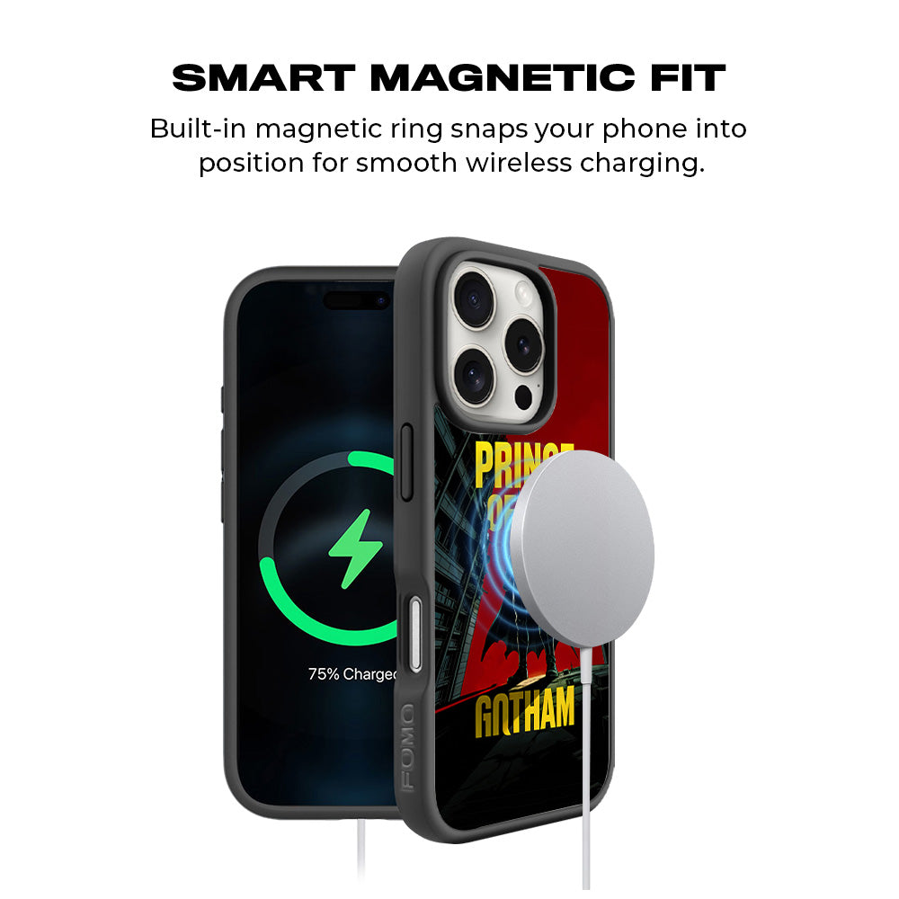 Prince of Gotham 3D Skin with Shockguard Armour Magsafe Case for Apple iPhone 16 Pro
