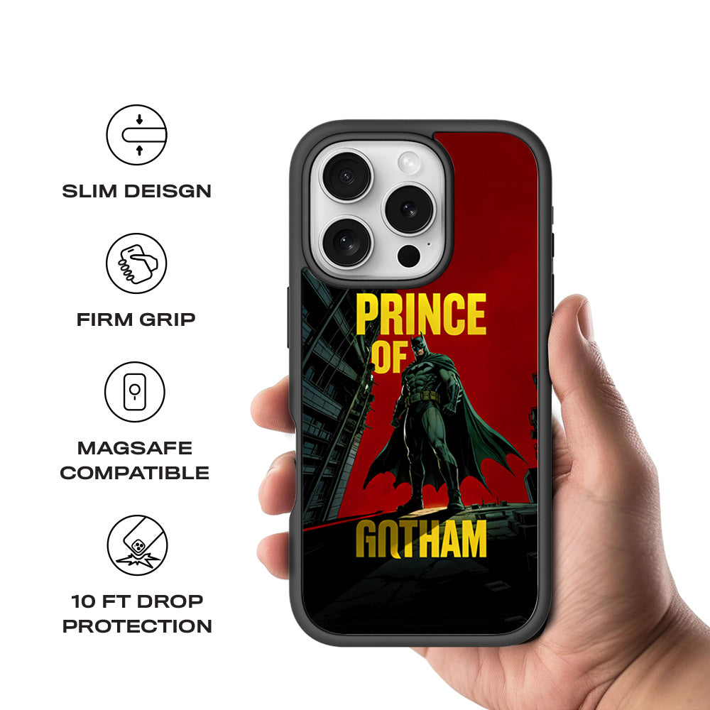 Prince of Gotham 3D Skin with Shockguard Armour Magsafe Case for Apple iPhone 16 Pro