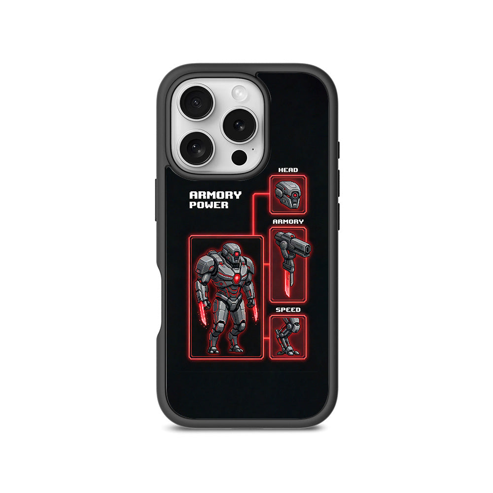 Armory Power 3D Skin with Shockguard Armour Magsafe Case for Apple iPhone 16 Pro