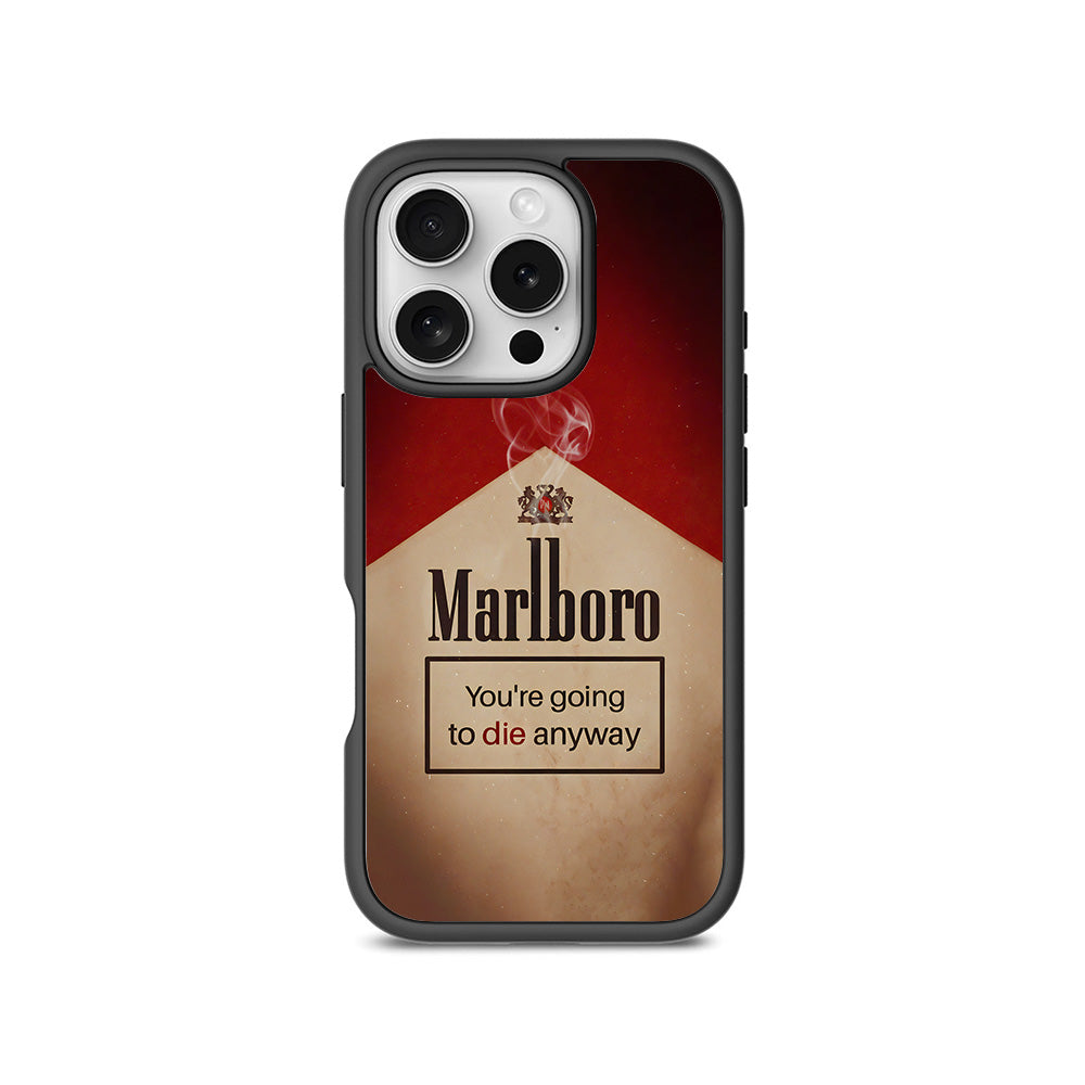 Marlboro Dark Humor 3D Skin with Shockguard Armour Magsafe Case for Apple iPhone 16 Pro