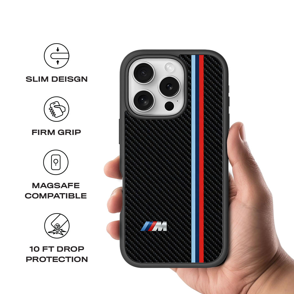 BMW M Series 3D Skin with Shockguard Armour Magsafe Case for Apple iPhone 16 Pro