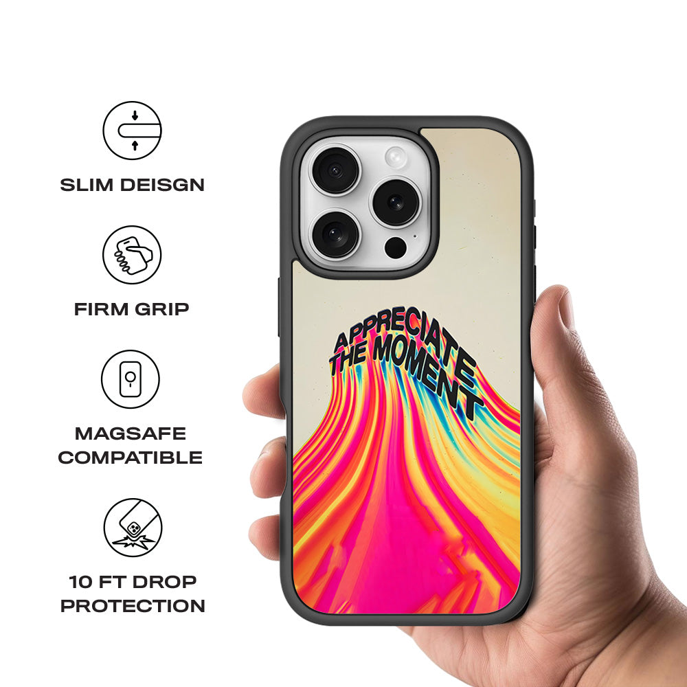 Appreciate the Moment 3D Skin with Shockguard Armour Magsafe Case for Apple iPhone 16 Pro