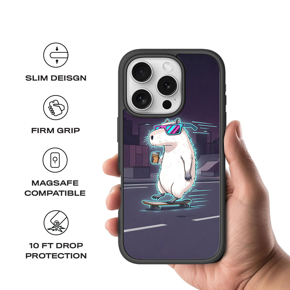 Skater Vibes 3D Skin with Shockguard Armour Magsafe Case for Apple iPhone 16 Pro