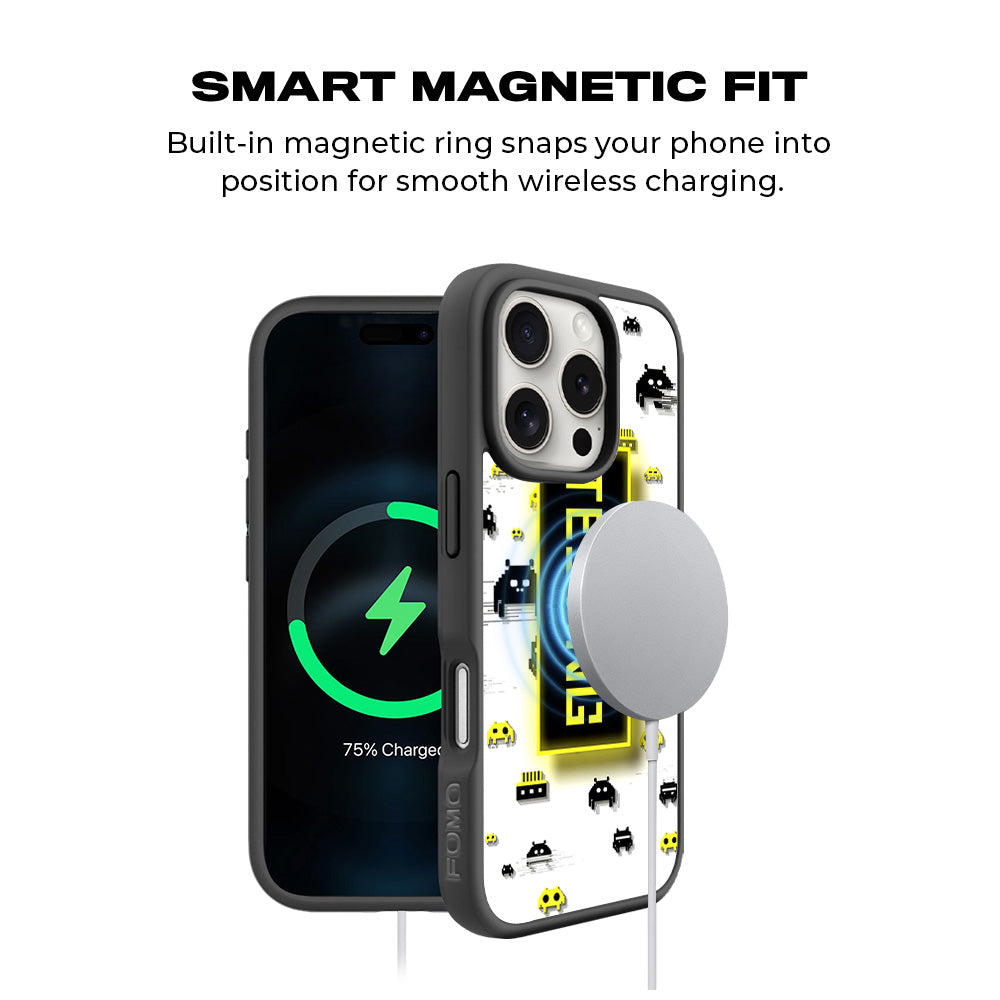 Testing Under Attack 3D Skin with Shockguard Armour Magsafe Case for Apple iPhone 16 Pro