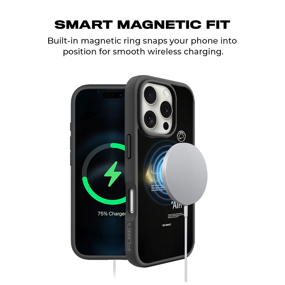 Off-White Sneakerhead 3D Skin with Shockguard Armour Magsafe Case for Apple iPhone 16 Pro Max