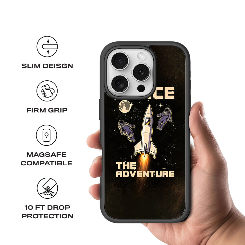 Space Adventure 3D Skin with Shockguard Armour Magsafe Case for Apple iPhone 16 Pro Max