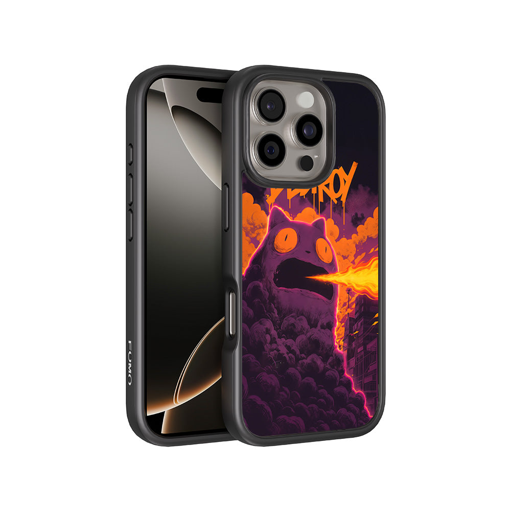 Destroy Cityscape 3D Skin with Shockguard Armour Magsafe Case for Apple iPhone 16 Pro and 16 Pro Max