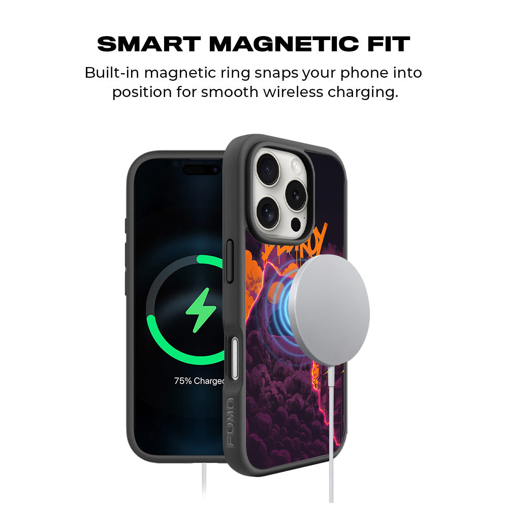 Destroy Cityscape 3D Skin with Shockguard Armour Magsafe Case for Apple iPhone 16 Pro and 16 Pro Max