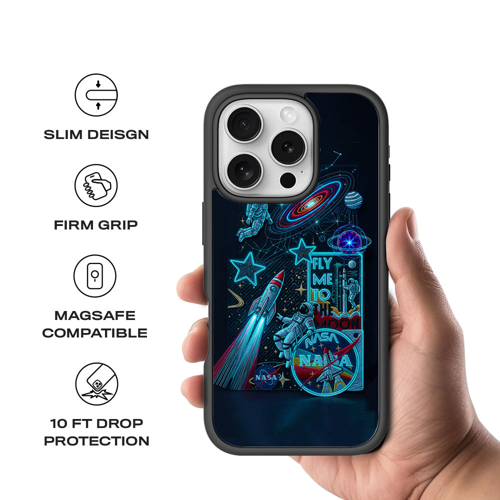 NASA Exploration 3D Skin with Shockguard Armour Magsafe Case for Apple iPhone 16 Pro and 16 Pro Max