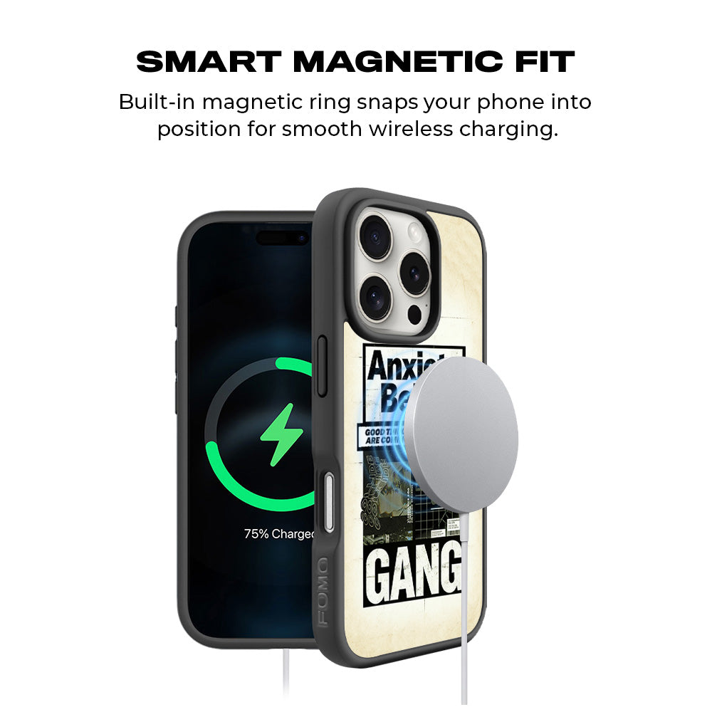 Anxiety Art 3D Skin with Shockguard Armour Magsafe Case for Apple iPhone 16 Pro