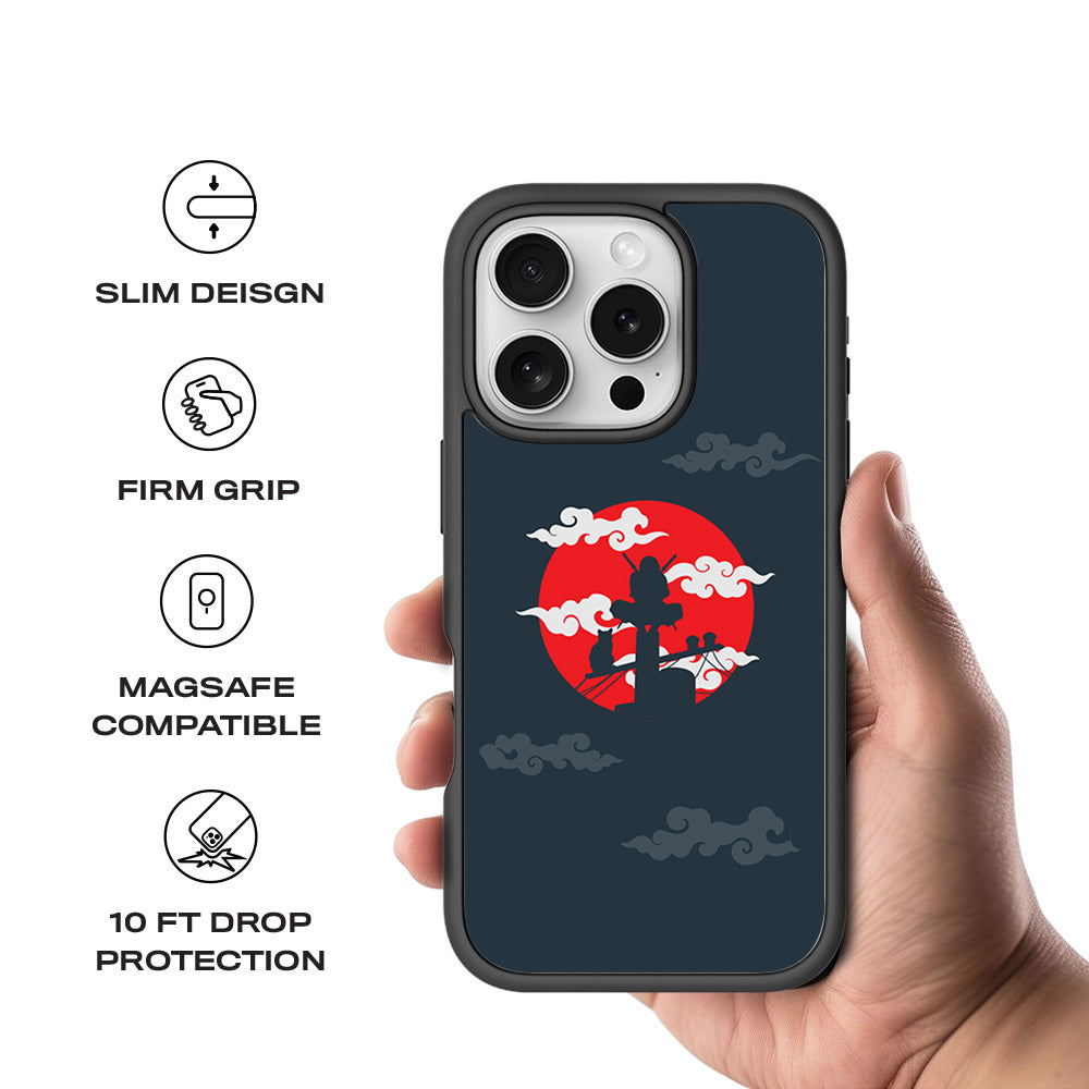 Itachi Uchiha Anime 3D Skin with Shockguard Armour Magsafe Case for Apple iPhone 16 Pro