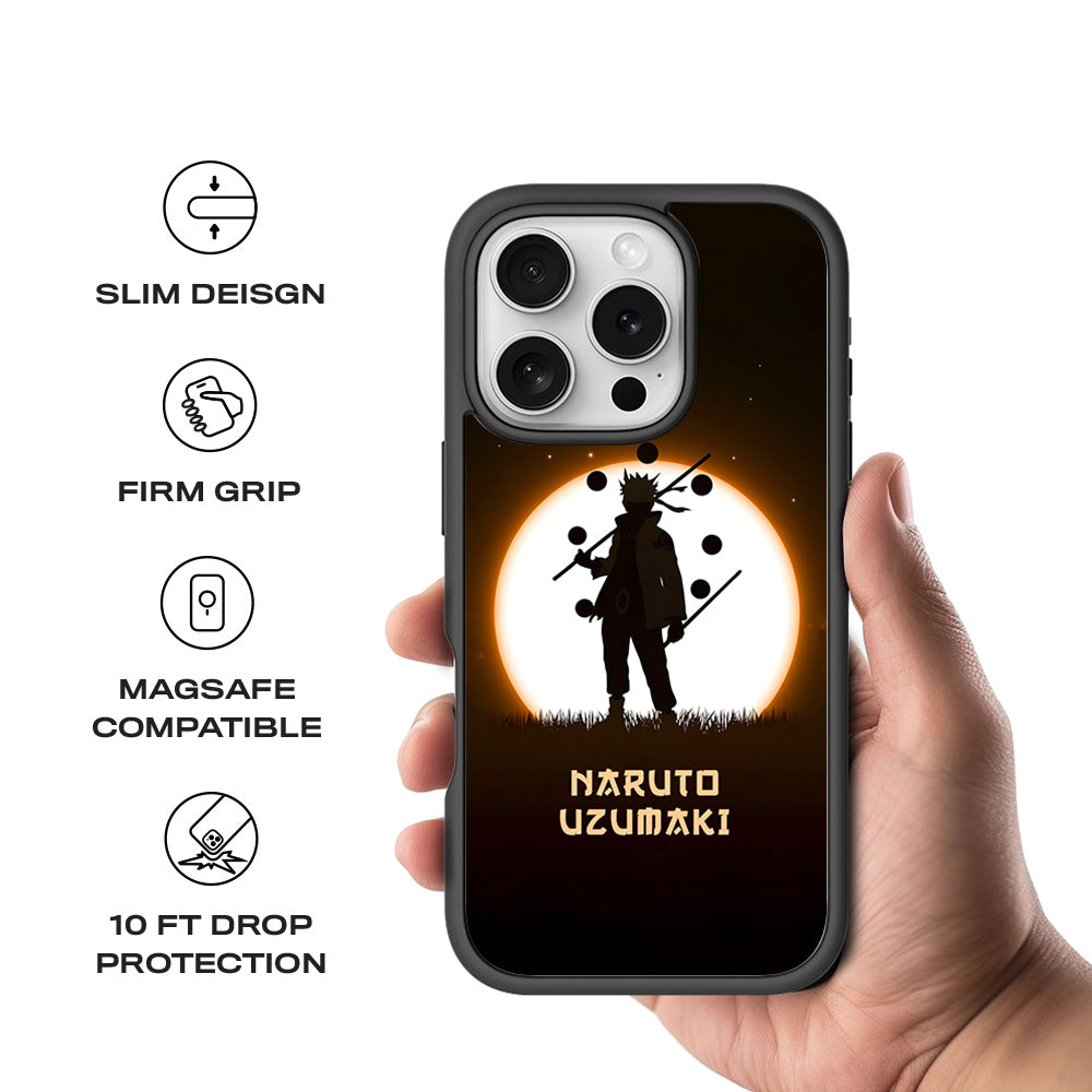 Uzumaki Naruto Anime 3D Skin with Shockguard Armour Magsafe Case for Apple iPhone 16 Pro