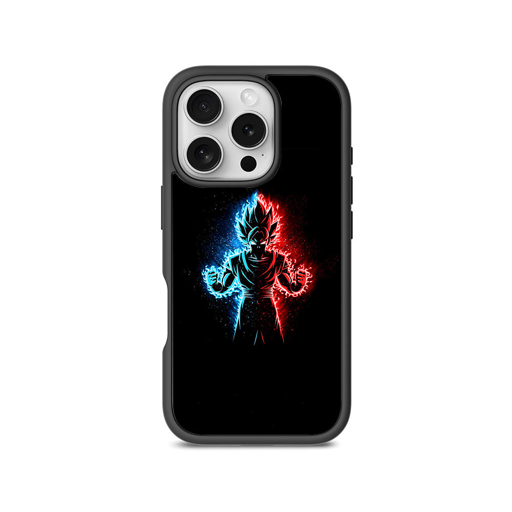 Vegeta in Dual Color Anime 3D Skin with Shockguard Armour Magsafe Case for Apple iPhone 16 Pro