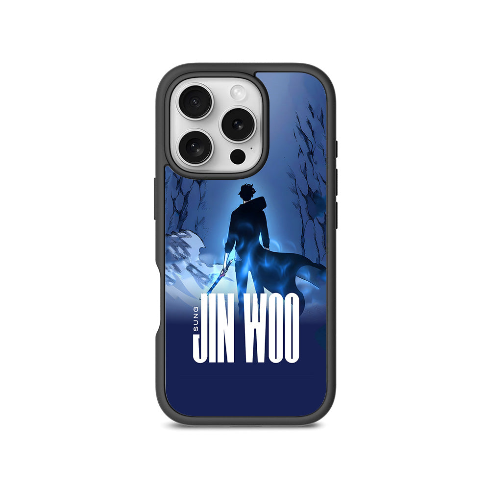 Jin Woo S-Rank Hunter Anime 3D Skin with Shockguard Armour Magsafe Case for Apple iPhone 16 Pro