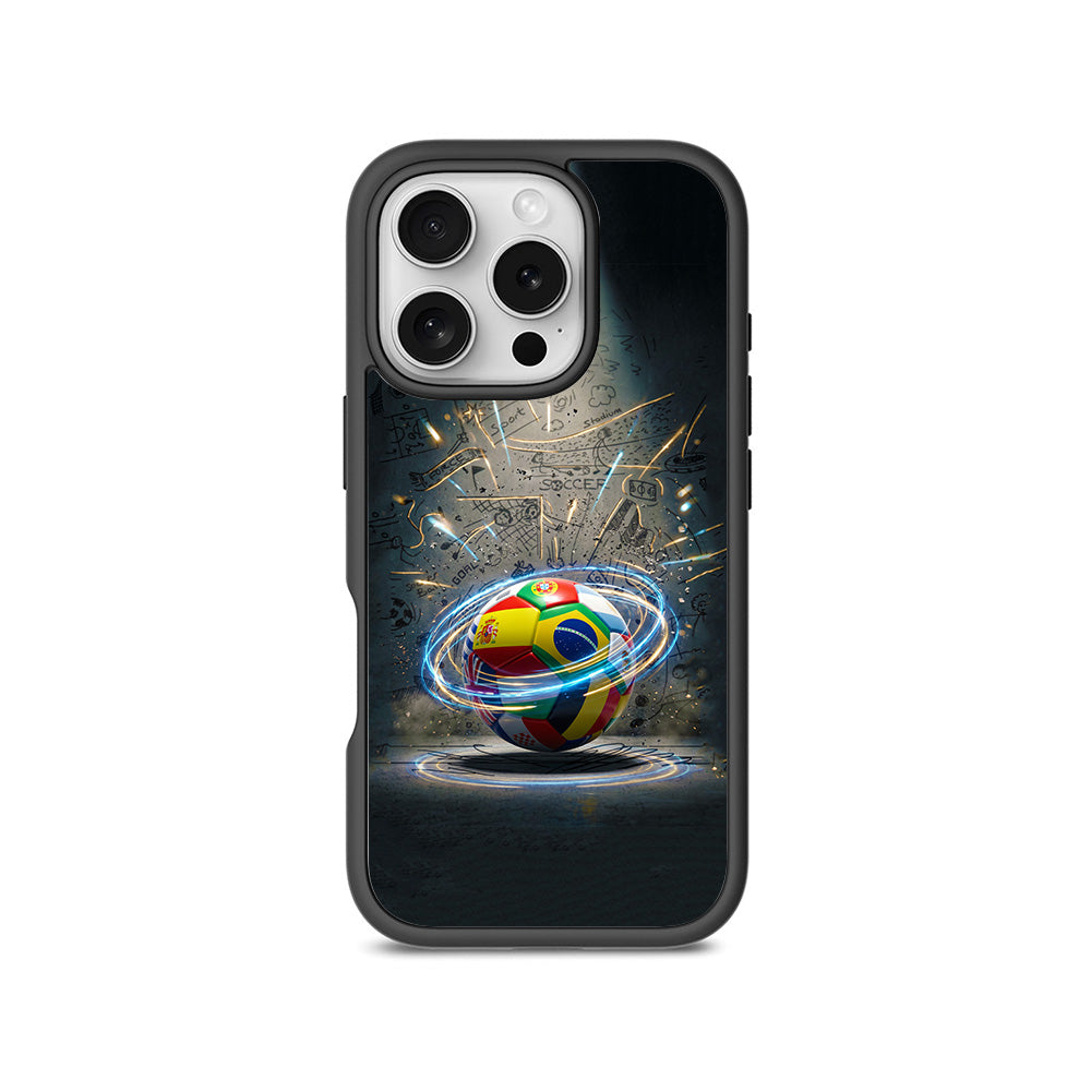 World Football Nations Sports 3D Skin with Shockguard Armour Magsafe Case for Apple iPhone 16 Pro Max