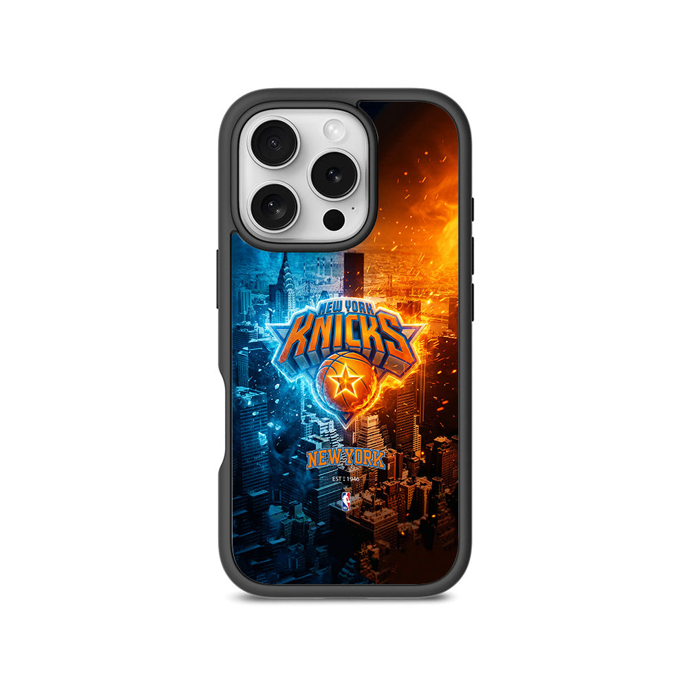 New York Knicks City Pride Sports 3D Skin with Shockguard Armour Magsafe Case for Apple iPhone 16 Pro Max