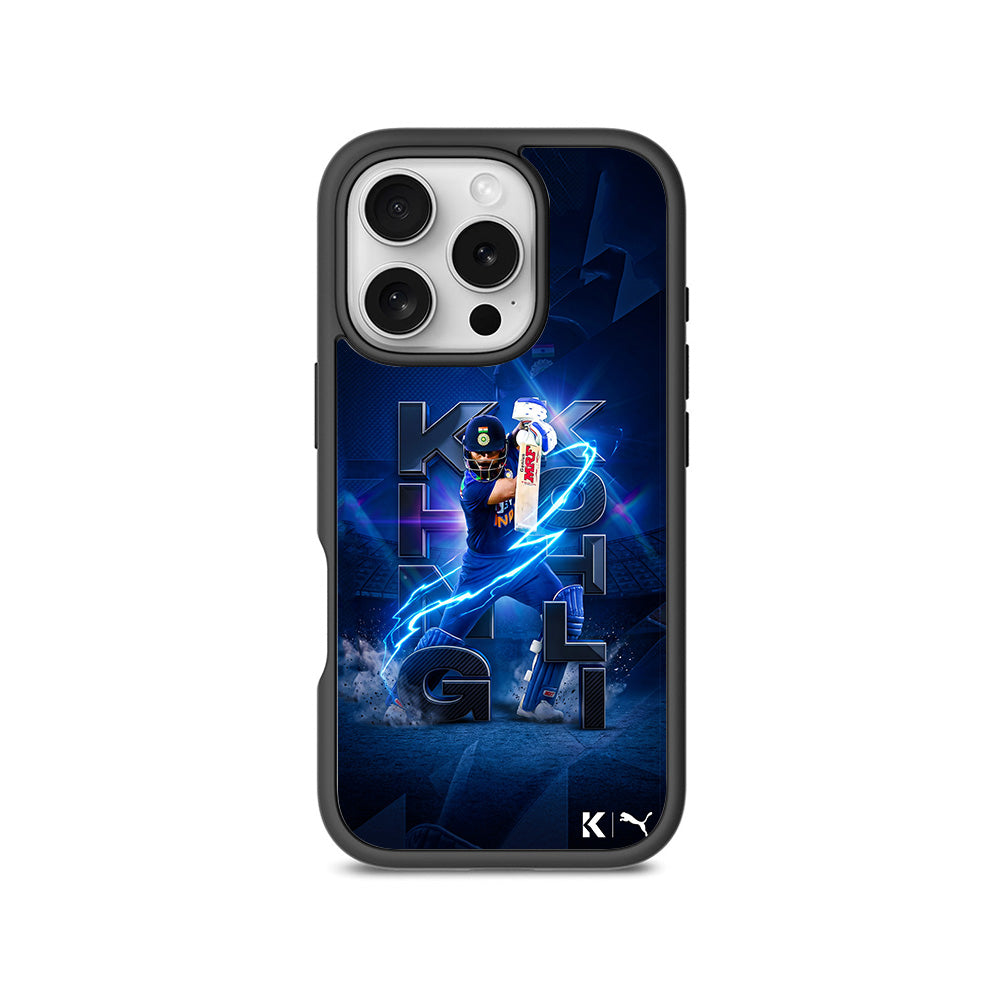 Virat Kohli King Kohli Cricket Sports 3D Skin with Shockguard Armour Magsafe Case for Apple iPhone 16 Pro Max