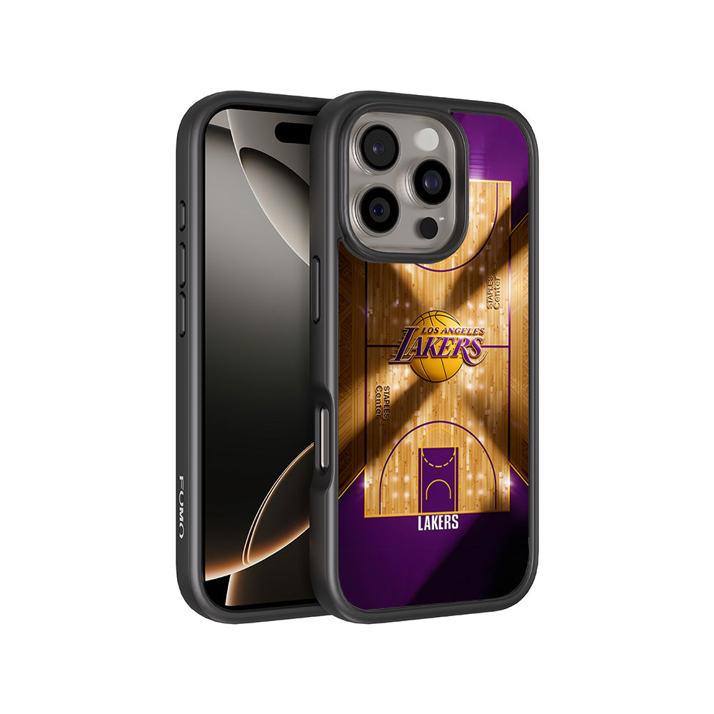 Lakers Championship Court Sports 3D Skin with Shockguard Armour Magsafe Case for Apple iPhone 16 Pro