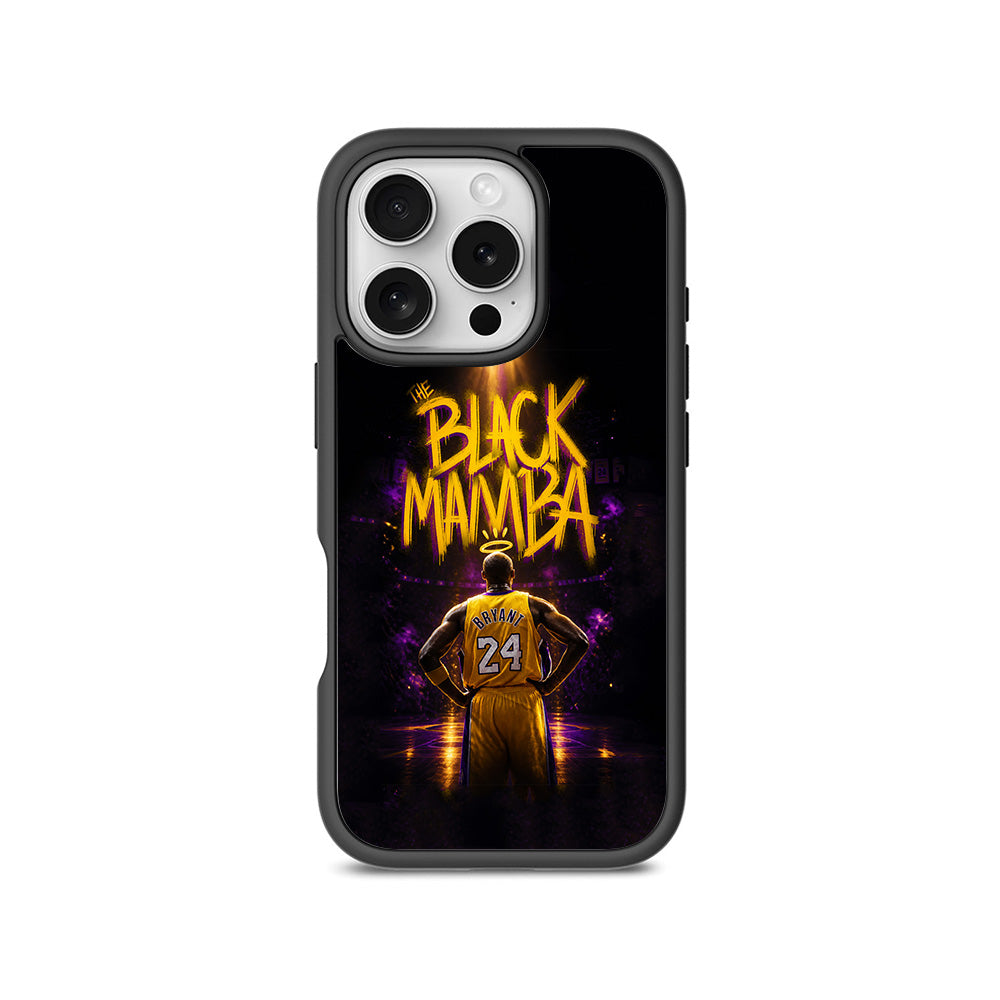 Black Mamba 24 Basketball Sports 3D Skin with Shockguard Armour Magsafe Case for Apple iPhone 16 Pro Max