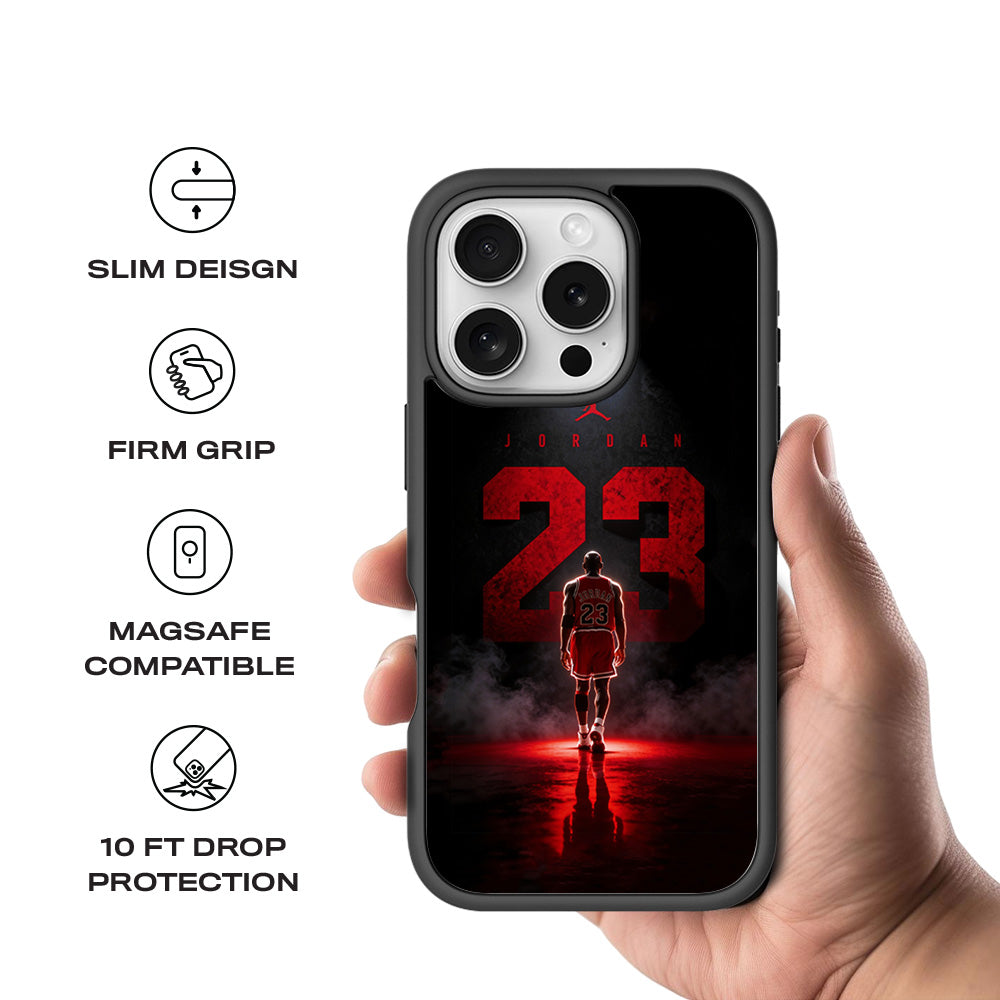 Michael Jordan Legacy Sports 3D Skin with Shockguard Armour Magsafe Case for Apple iPhone 16 Pro Max