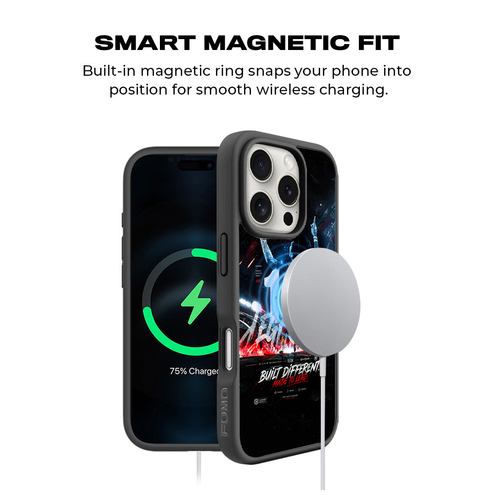 Number 10 Football Sports 3D Skin with Shockguard Armour Magsafe Case for Apple iPhone 16 Pro Max