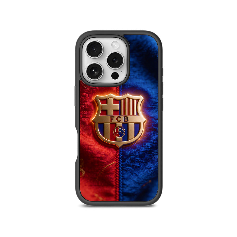 FC Barcelona Sports 3D Skin with Shockguard Armour Magsafe Case for Apple iPhone 16 Pro