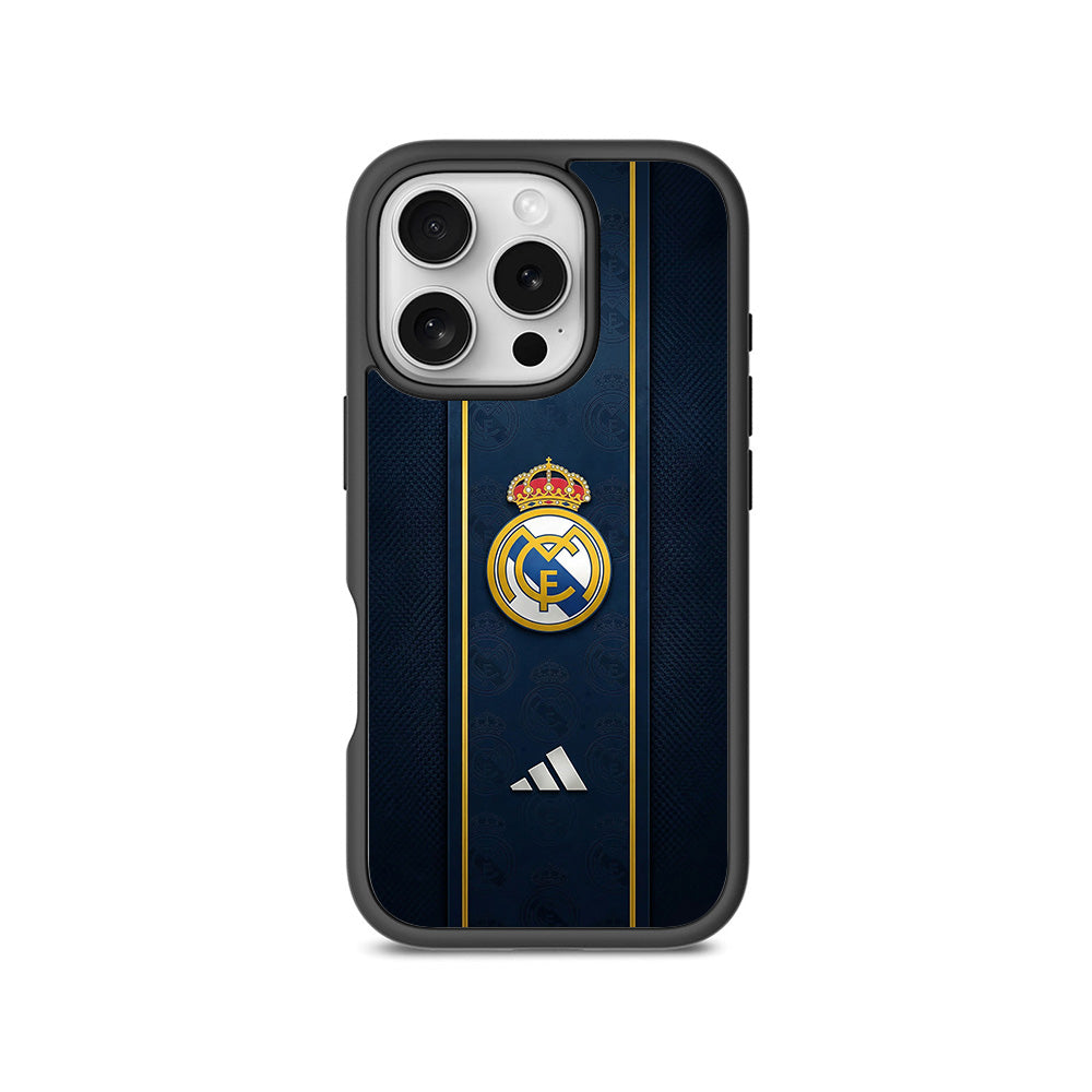 Real Madrid Sports 3D Skin with Shockguard Armour Magsafe Case for Apple iPhone 16 Pro