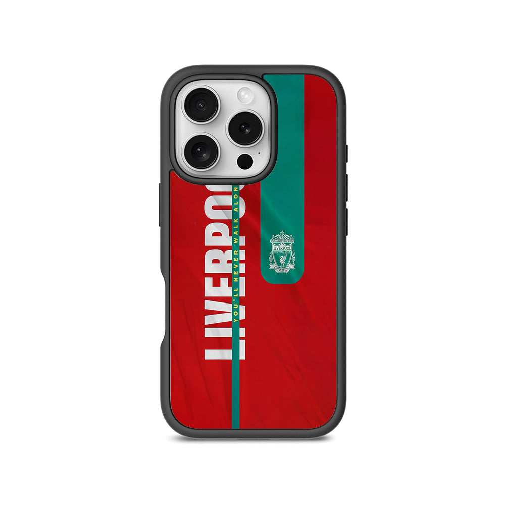 Liverpool You Will Never Walk Alone Sports 3D Skin with Shockguard Armour Magsafe Case for Apple iPhone 16 Pro
