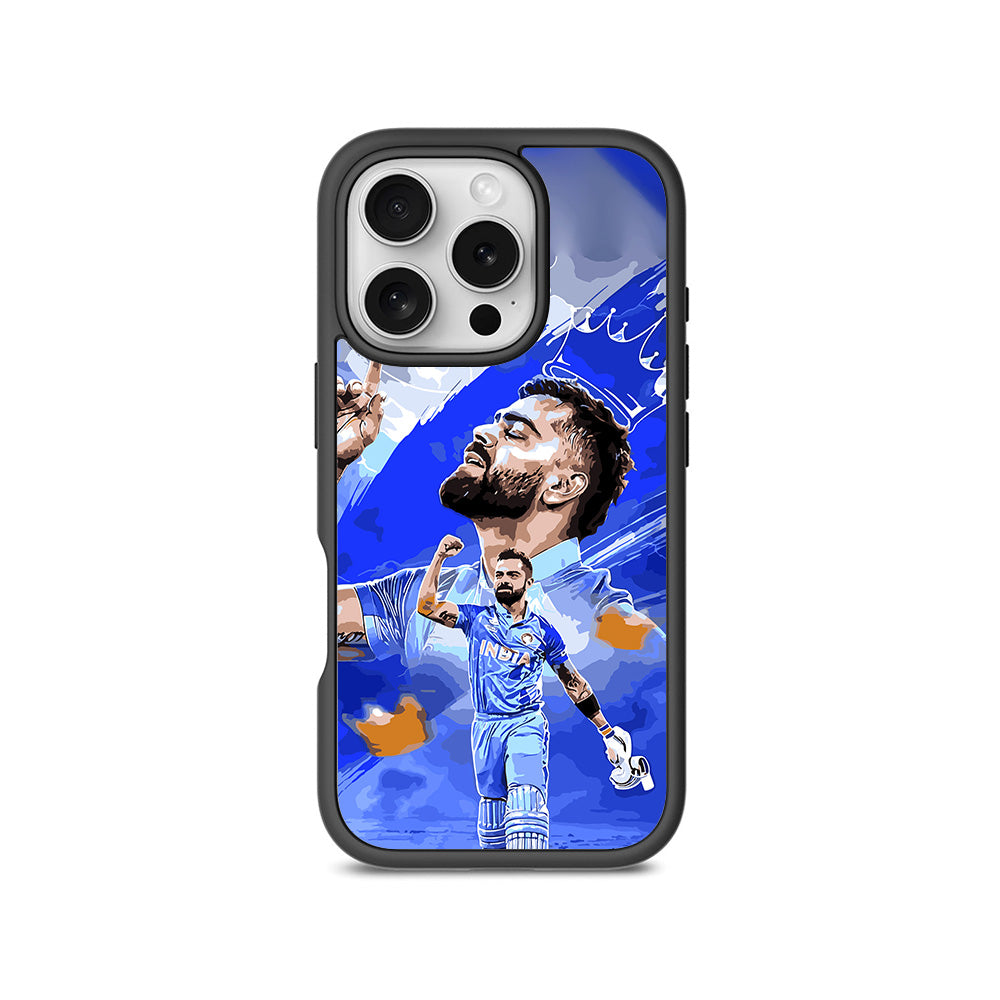 Virat Kohli Champion Sports 3D Skin with Shockguard Armour Magsafe Case for Apple iPhone 16 Pro