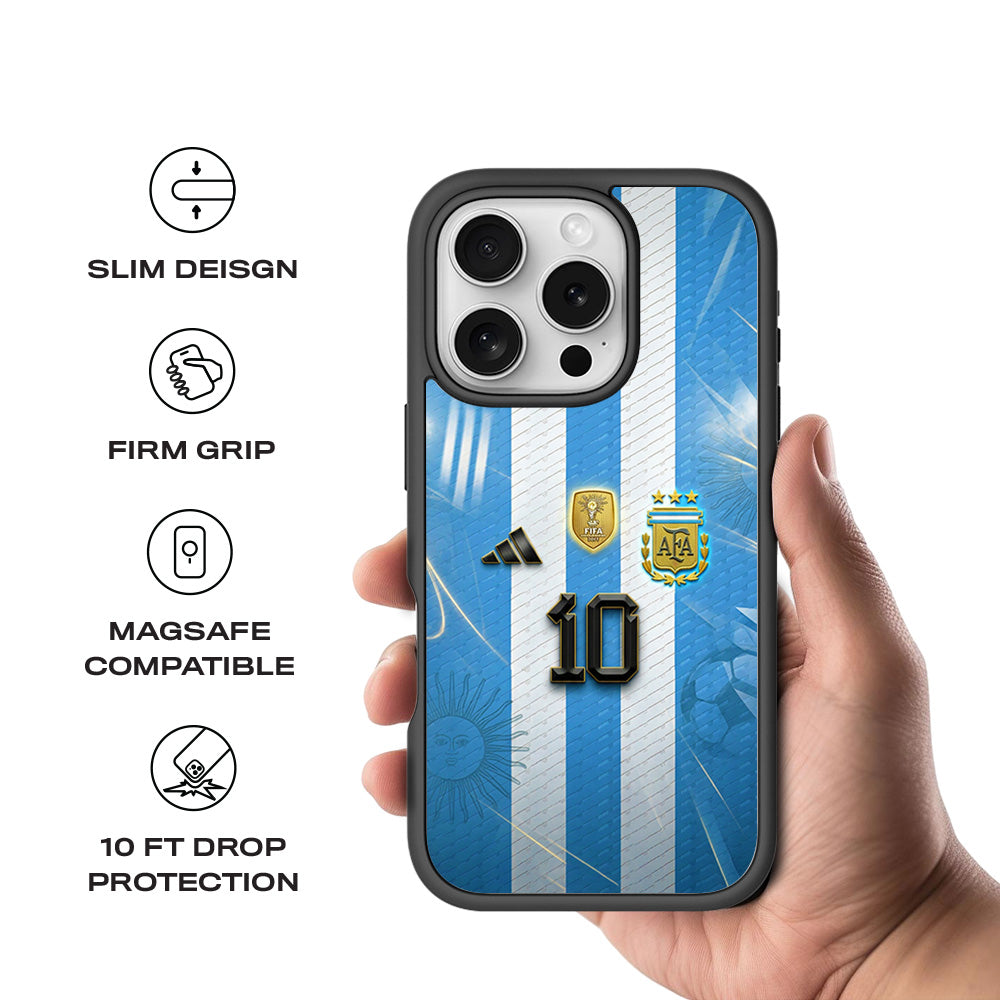 AFA 10 Champion Sports 3D Skin with Shockguard Armour Magsafe Case for Apple iPhone 16 Pro