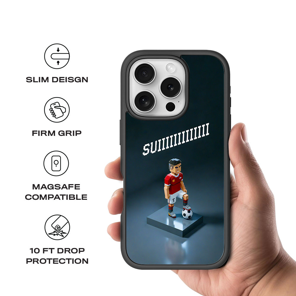 Legend Ronaldo 3D Skin with Shockguard Armour Magsafe Case for Apple iPhone 16 Pro